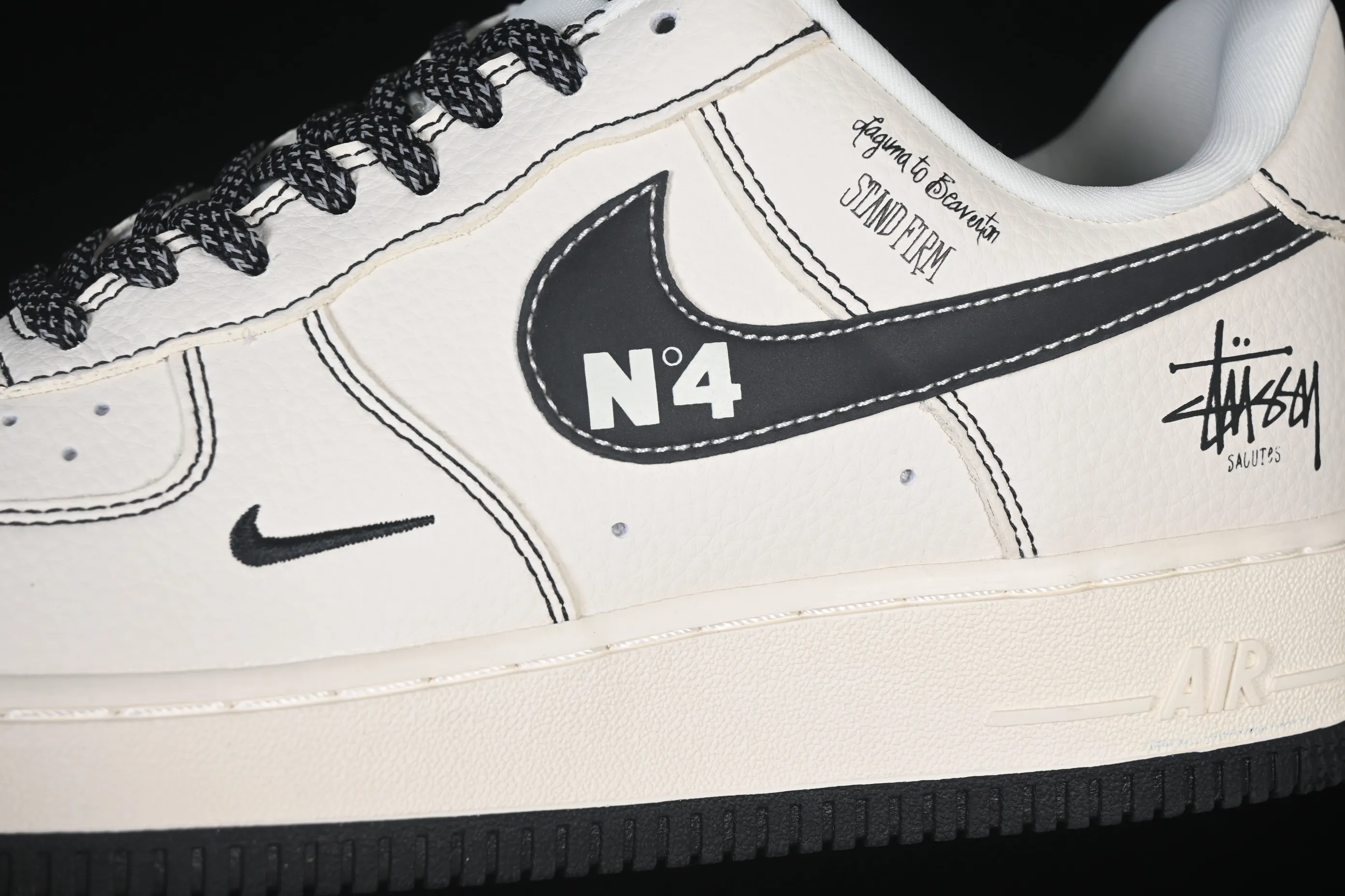 All categories Nk Air Force 1 Air Force series Nk Air Force 1 Low Air Force low-top Nike Air Force 1'07 Low Stussy co-branded classic white and black Air Force 1 low-top casual sneakers DD1982-329